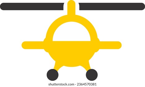 helicopter icon yellow and black image