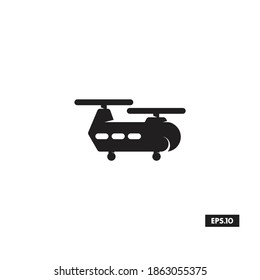 Helicopter Icons. Helicopter Silhouette Symbols Vector