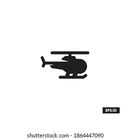 Helicopter Icons. Helicopter Silhouette Symbols Vector