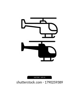 Helicopter Icons Vector Illustration Logo Template