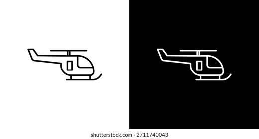 Símbolo de Vector de iconos de helicóptero con líneas de trazo editables para Diseños web