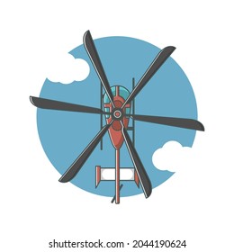 helicopter illustration, premium illustration vector