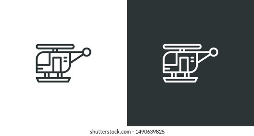Helicopter Illustration Sign Icon Vector