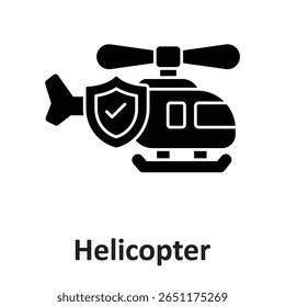 Helicopter insurance :Vector Icon which can easily modify or edit

