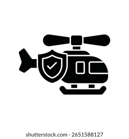 Helicopter insurance :Vector Icon which can easily modify or edit