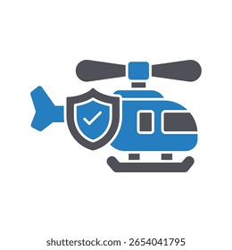 Seguro de helicóptero: Ícone de vetor que pode facilmente modificar ou editar

