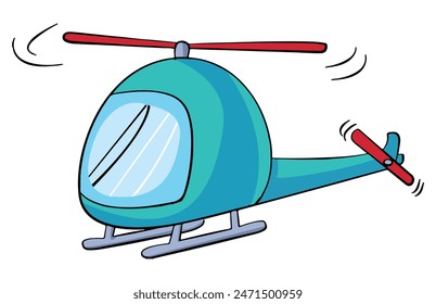 A helicopter isolated on white background
