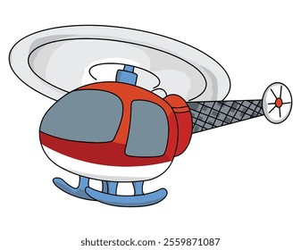 Helicopter isolated on white background