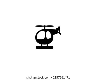 Helicopter isolated realistic vector icon. Helicopter, copter illustration icon