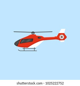 Helicopter isolated. Vector illustration.
