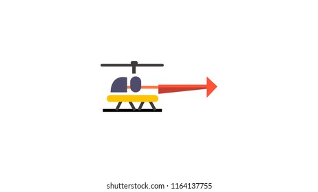Helicopter isolated vector illustration