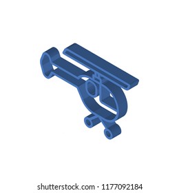 Helicopter isometric left top view 3D icon