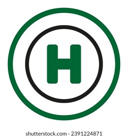 Helicopter landing icon. Vector illustration. EPS 10.
