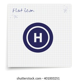 Helicopter landing pad. 