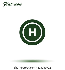 Helicopter landing pad. 