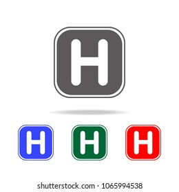 Helicopter landing pad icon. Elements of doctor multi colored icons. Premium quality graphic design icon. Simple icon for websites, web design, mobile app, info graphics on white background