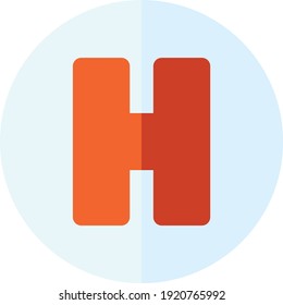 Helicopter landing pad icon. Vector concept illustration for design.