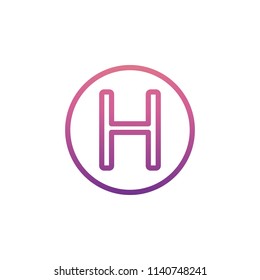 helicopter landing site icon in Nolan style