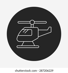 helicopter line icon