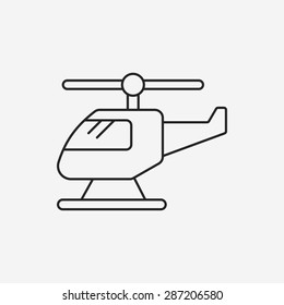helicopter line icon