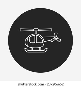 helicopter line icon