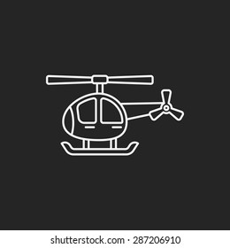 helicopter line icon