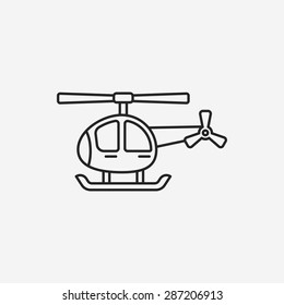 helicopter line icon
