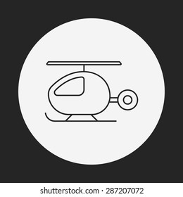 helicopter line icon