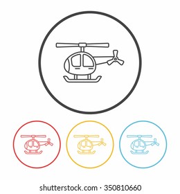 helicopter line icon