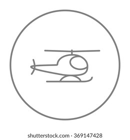 Helicopter line icon.