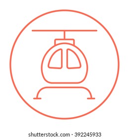 Helicopter line icon.