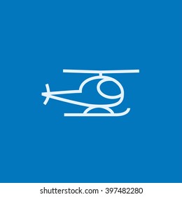 Icono de línea de helicóptero.