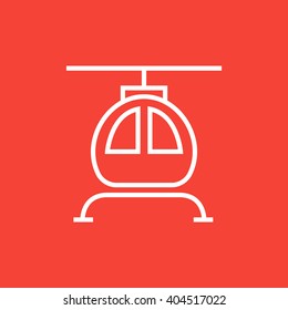 Helicopter line icon.