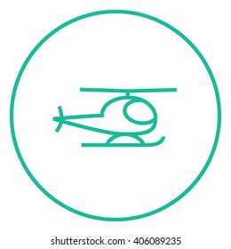 Helicopter line icon.