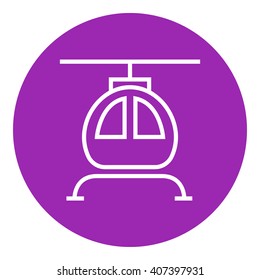 Helicopter line icon.