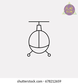 helicopter line icon
