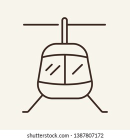 Helicopter line icon. Copter, windmill, rotor plane. Transport concept. Vector illustration can be used for topics like flight, aviation, assistance