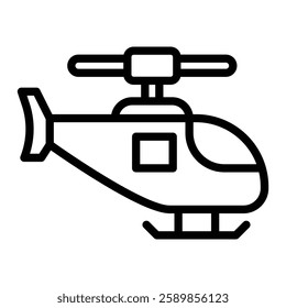 Helicopter Line Icon Design For Personal And Commercial Use