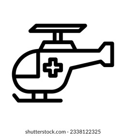 helicopter line icon illustration vector graphic. Simple element illustration vector graphic, suitable for app, websites, and presentations isolated on white background