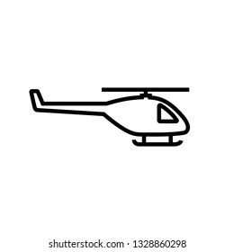 Helicopter line icon, logo isolated on white background