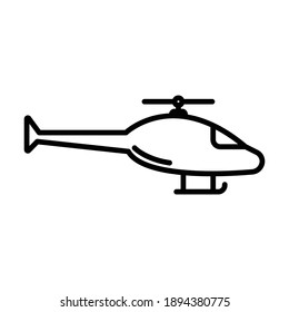 Helicopter line icon. simple design editable. Design template vector