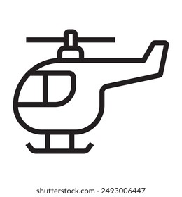 Helicopter line icon. vector illustration.