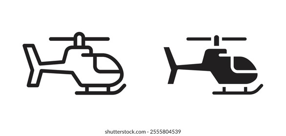 Helicopter liner icon vector set.