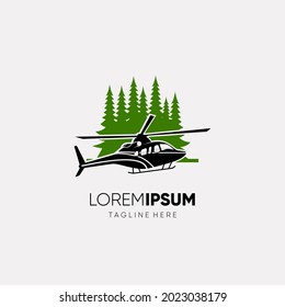 Helicopter Logo Design Vector Graphic Icon Illustration