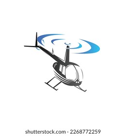 Helicopter logo design vector illustration