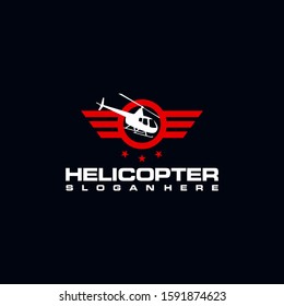 Helicopter Logo Design Vector Template Stock Vector (Royalty Free ...