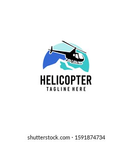 Helicopter Logo Design Vector Template
