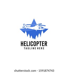 Helicopter Logo Design Vector Template