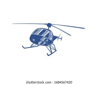 Helicopter logo design vector template. Silhouette of Helicopter design illustration
