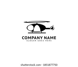 Helicopter logo design vector template